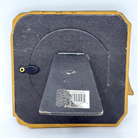 Cherub Playing Lute Angel Picture Frame Gold Rustic Stone Retro Vintage Style - Picture 6 of 6